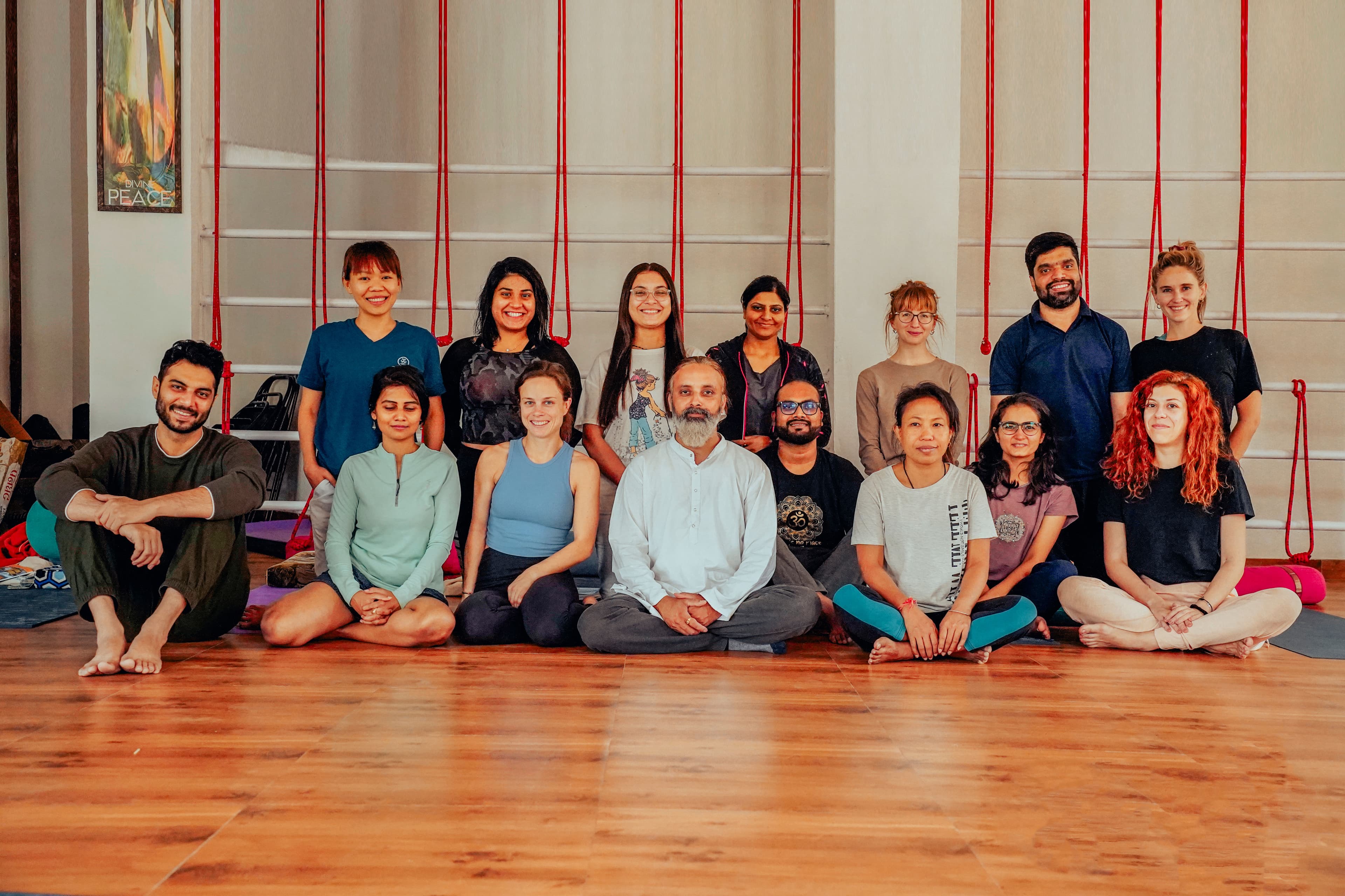 Yoga practice and teaching at Jeevmoksha